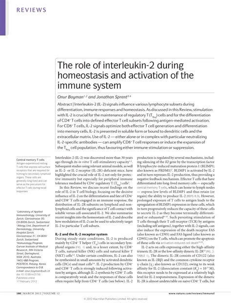 The role of interleukin.